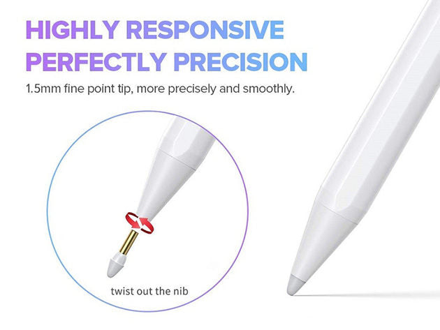 Stylus Pen for iPad 9th&10th Generation-2X Fast Charge Active Pencil Compatible with 2018-2023 Apple iPad Pro11&12.9'', iPad Air 3/4/5,iPad 6-10