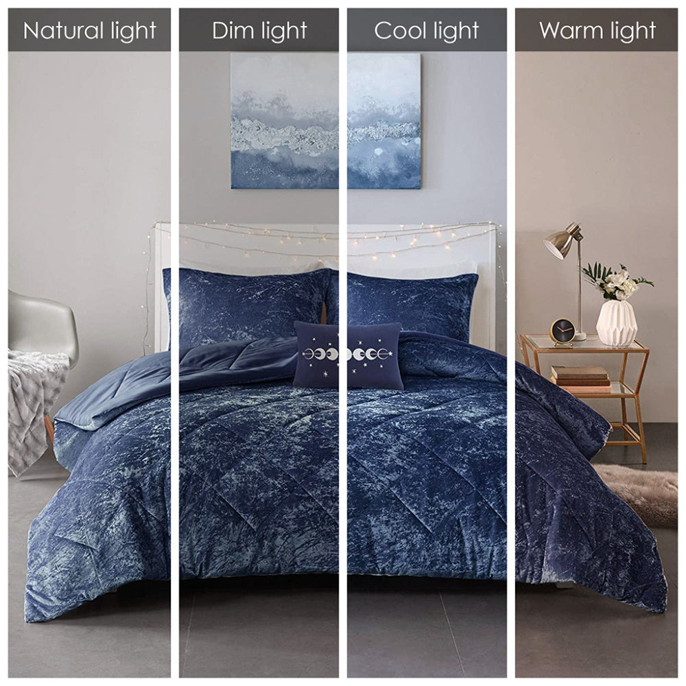 Twin/Twin XL Velvet Comforter Set with Throw Pillow