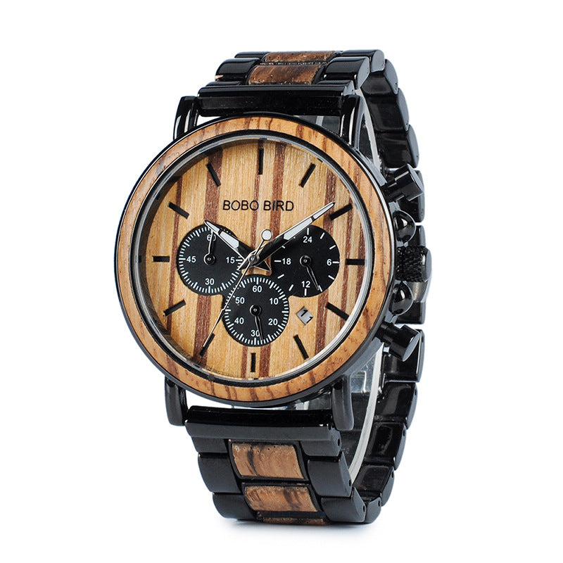 Wooden Watch GP009/10 Literary Male Youth Wooden Watch Luminous Watch