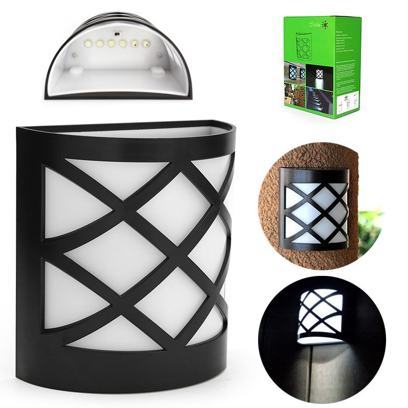 Solar Wall Lamp Fence Light LED Fence RGB Colorful Atmosphere Light Garden Garden Light Outdoor Waterproof Night Light