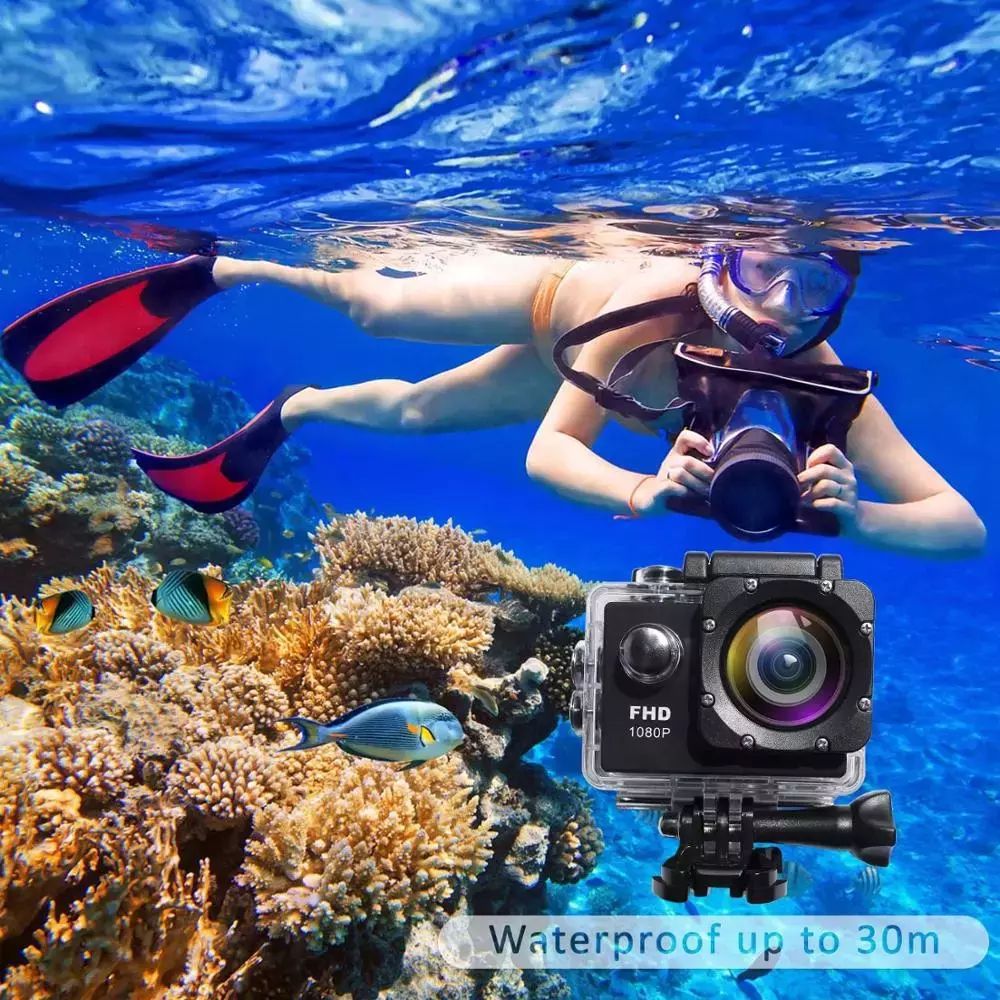 Diving Camera Underwater Photo Cycle Video Sports DV Outdoor Sports Waterproof Camera Foreign Trade Gifts Spot