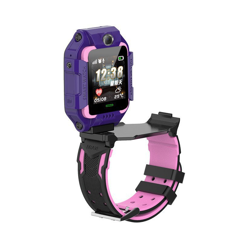 Cross-border Q12 Waterproof Children&#039;s Smart Phone Positioning Micro Chat Photo Flashlight Foreign Trade 5 Generation Z6 Multi-language Watch