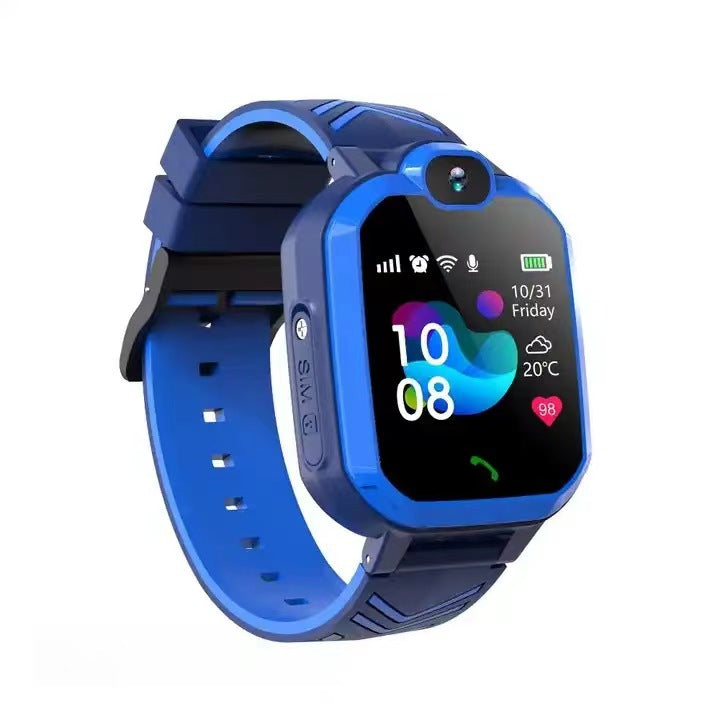 Cross-border Q12 Waterproof Children&#039;s Smart Phone Positioning Micro Chat Photo Flashlight Foreign Trade 5 Generation Z6 Multi-language Watch