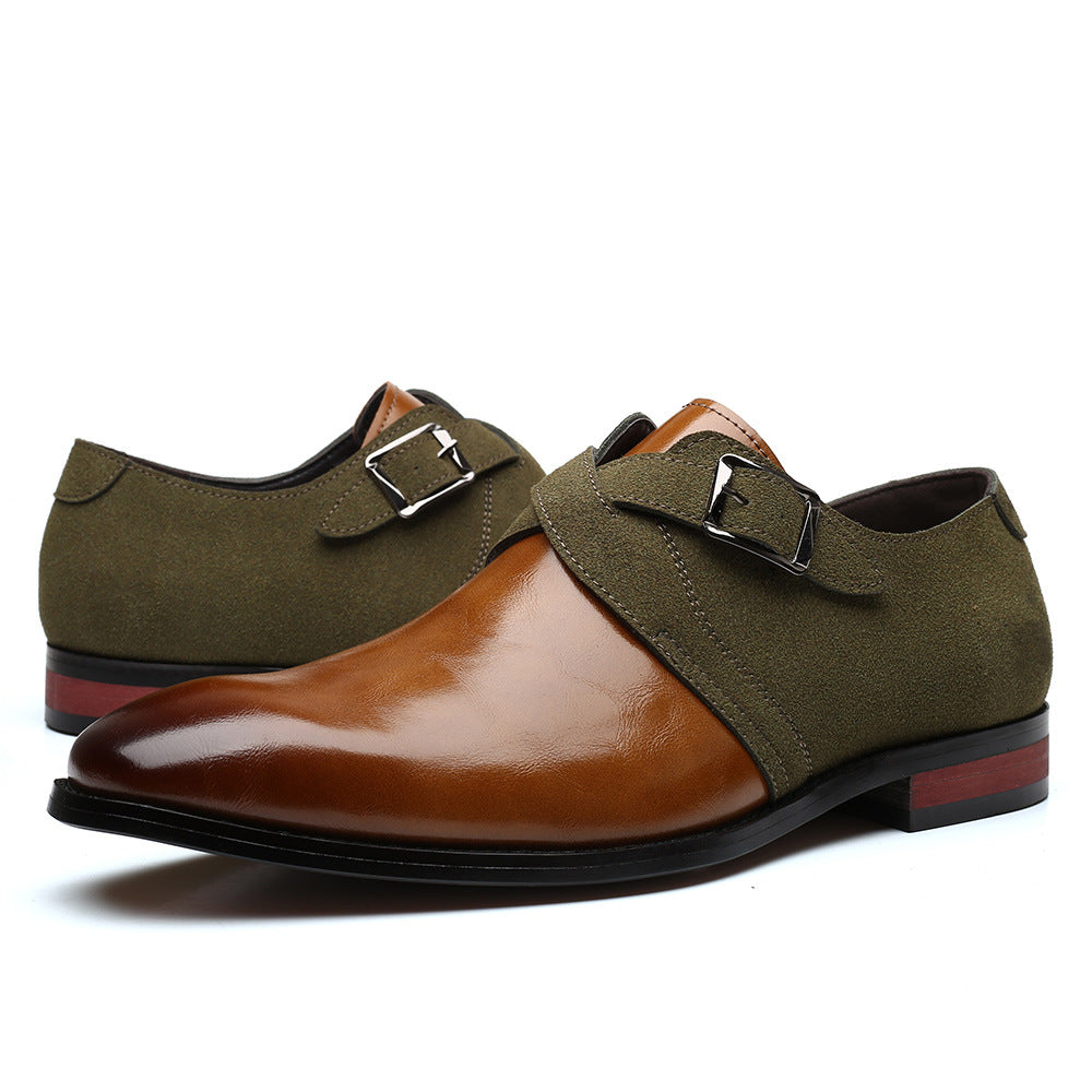 New Color Matching Leather Men Shoes