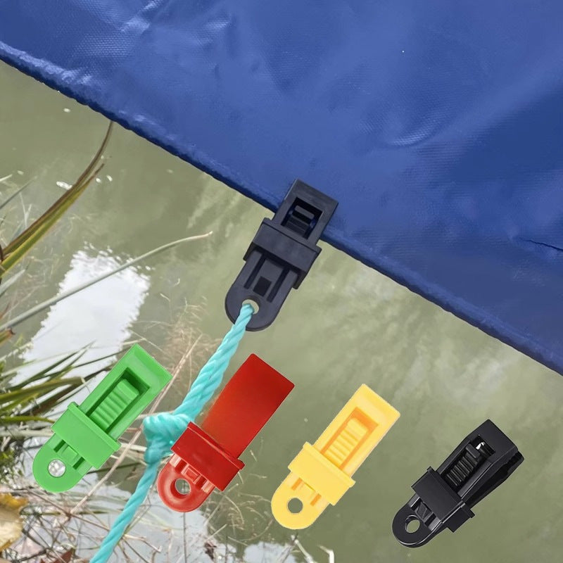 Plastic Tent Clip Ceiling Windscreen Windproof Rope With Fixing Clip Shade Cover Cloth Cloth Cloth Clamp Wholesale
