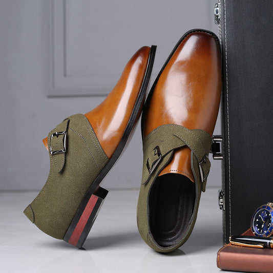 New Color Matching Leather Men Shoes