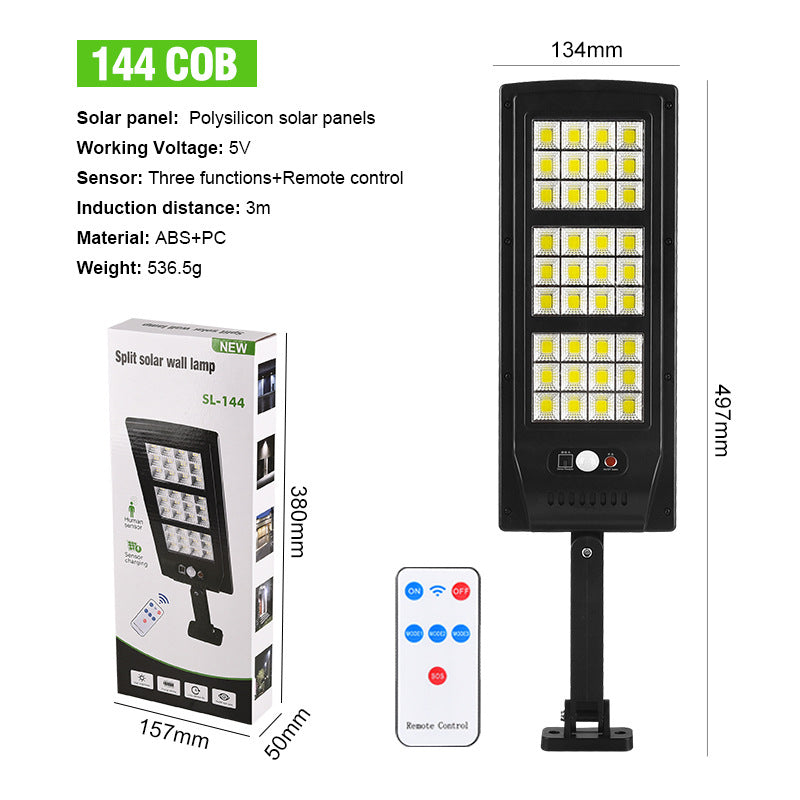 LED Outdoor Solar Street Light Human Body Induction Garden Light Home Garden Wall Lighting Remote Control Street Light