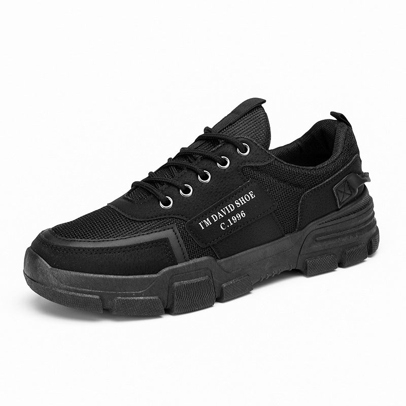 Men&#039;s Shoes Outdoor Non-slip Light Work Wear-resistant Black Sneakers Trend Sports Casual Breathable Labor Insurance Tide Shoes