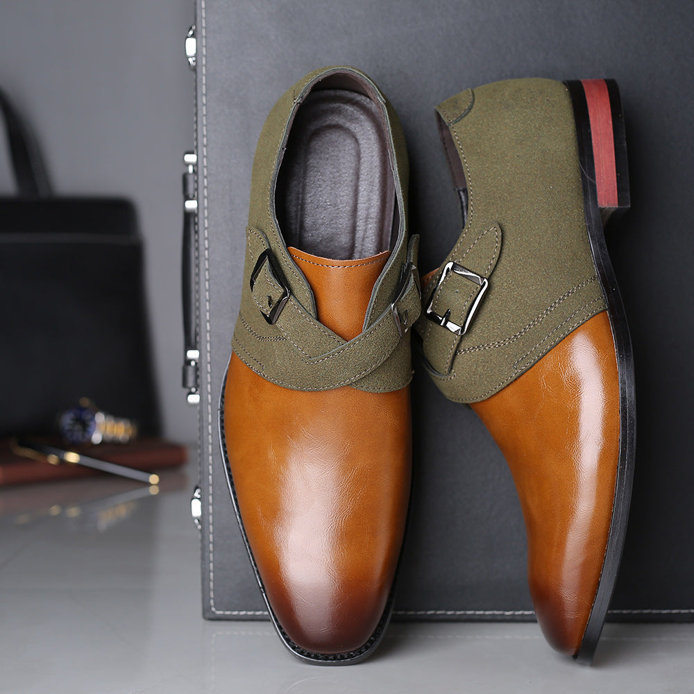 New Color Matching Leather Men Shoes