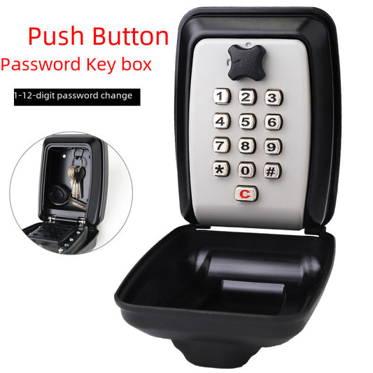 Outdoor Metal Decoration Company Construction Site Hotel Homestay Wall-mounted Waterproof Anti-theft Key Password Key Box